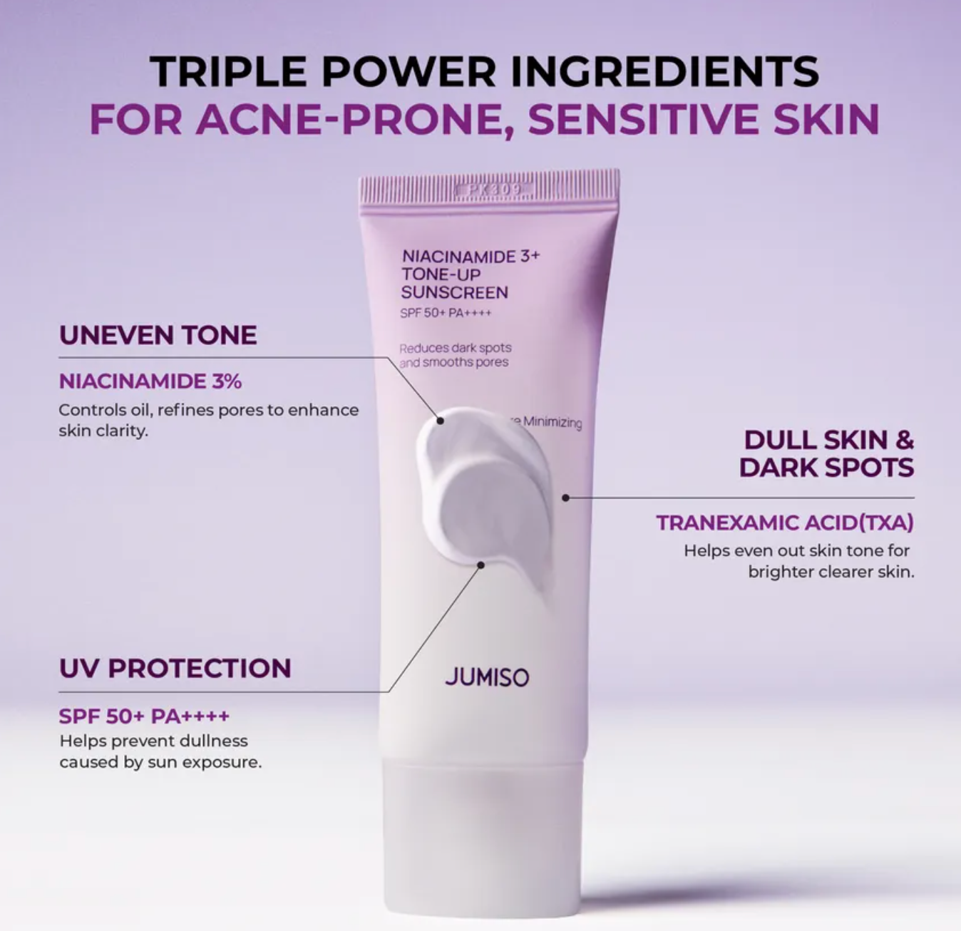 Jumiso - niacinamide 3+ Tone up sunscreen 40ml