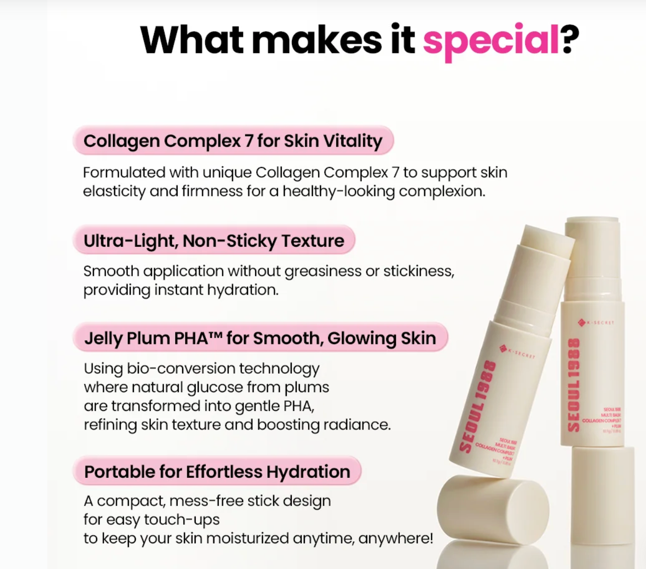 K secret - Seoul 1988 Multi Balm: Collagen Complex 7 + Plum 10.7g