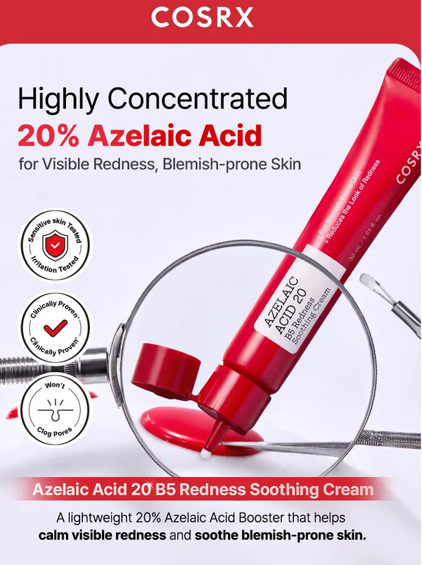 COSRX - Azelaic Acid 20 B5 Redness Soothing Cream (coming soon)
