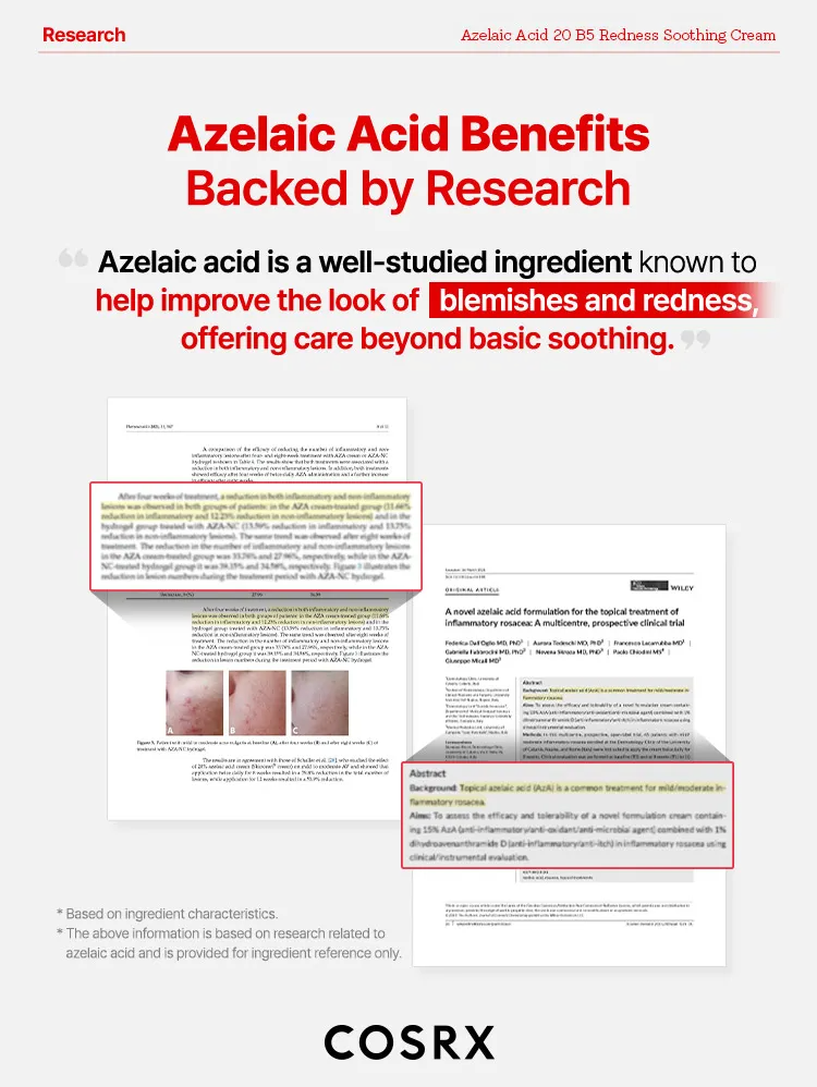 COSRX - Azelaic Acid 20 B5 Redness Soothing Cream (coming soon)