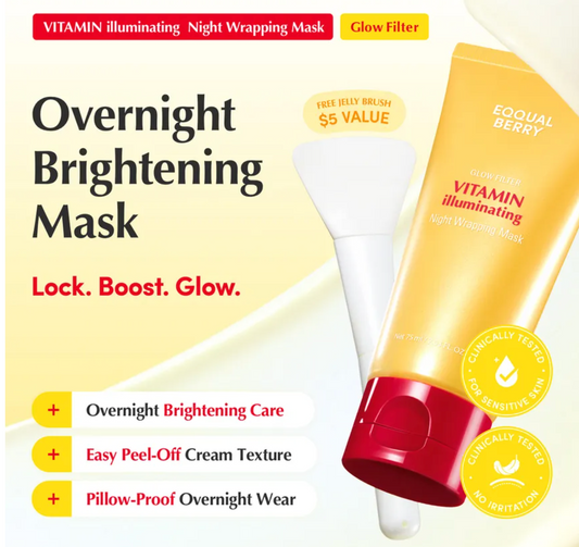 EQQUALBERRY - Vitamin Illuminating Night Wrapping Mask Set