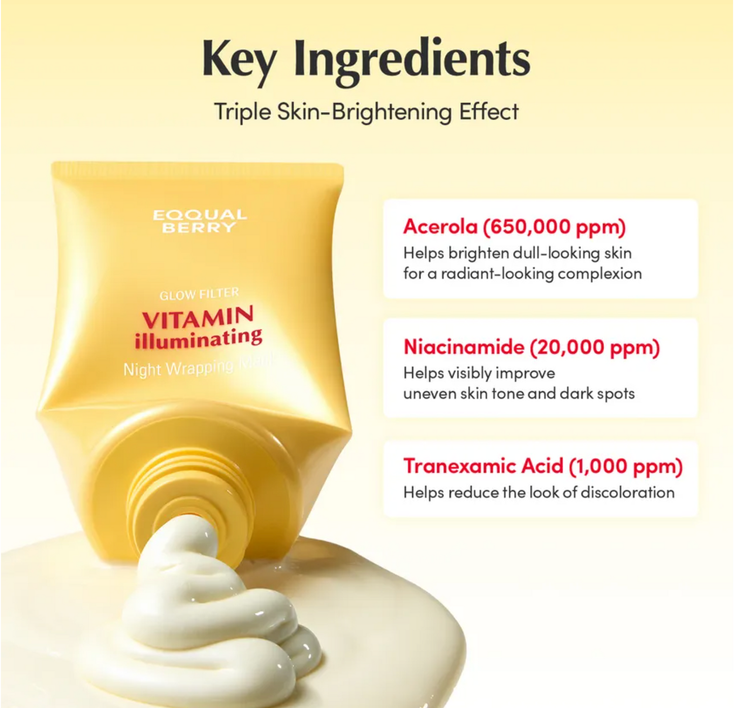EQQUALBERRY - Vitamin Illuminating Night Wrapping Mask Set