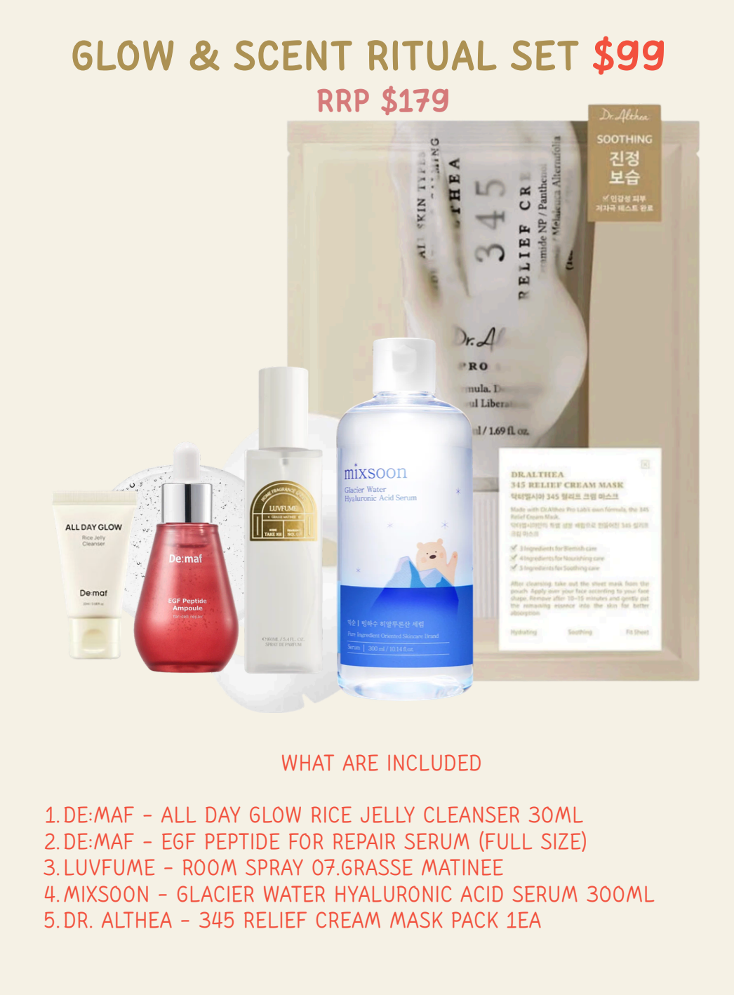 Glow & Scent Ritual Set $99