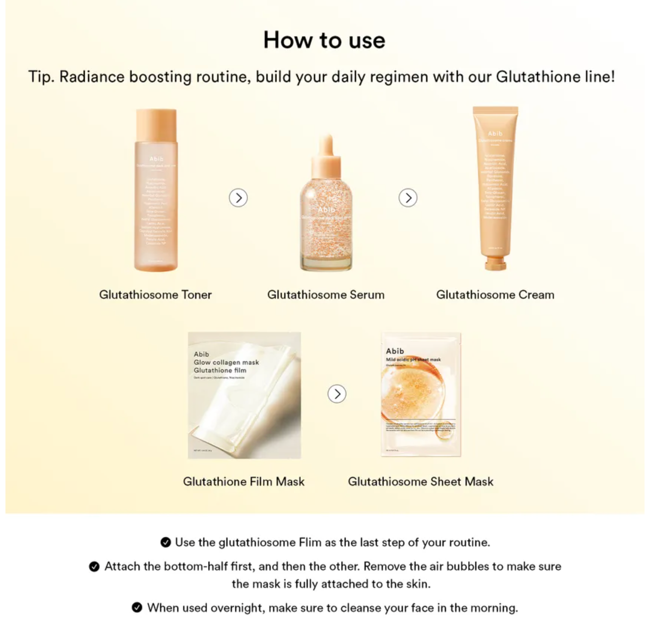 Abib - Glow Gollagen Mask  Glutathione Film 1ea