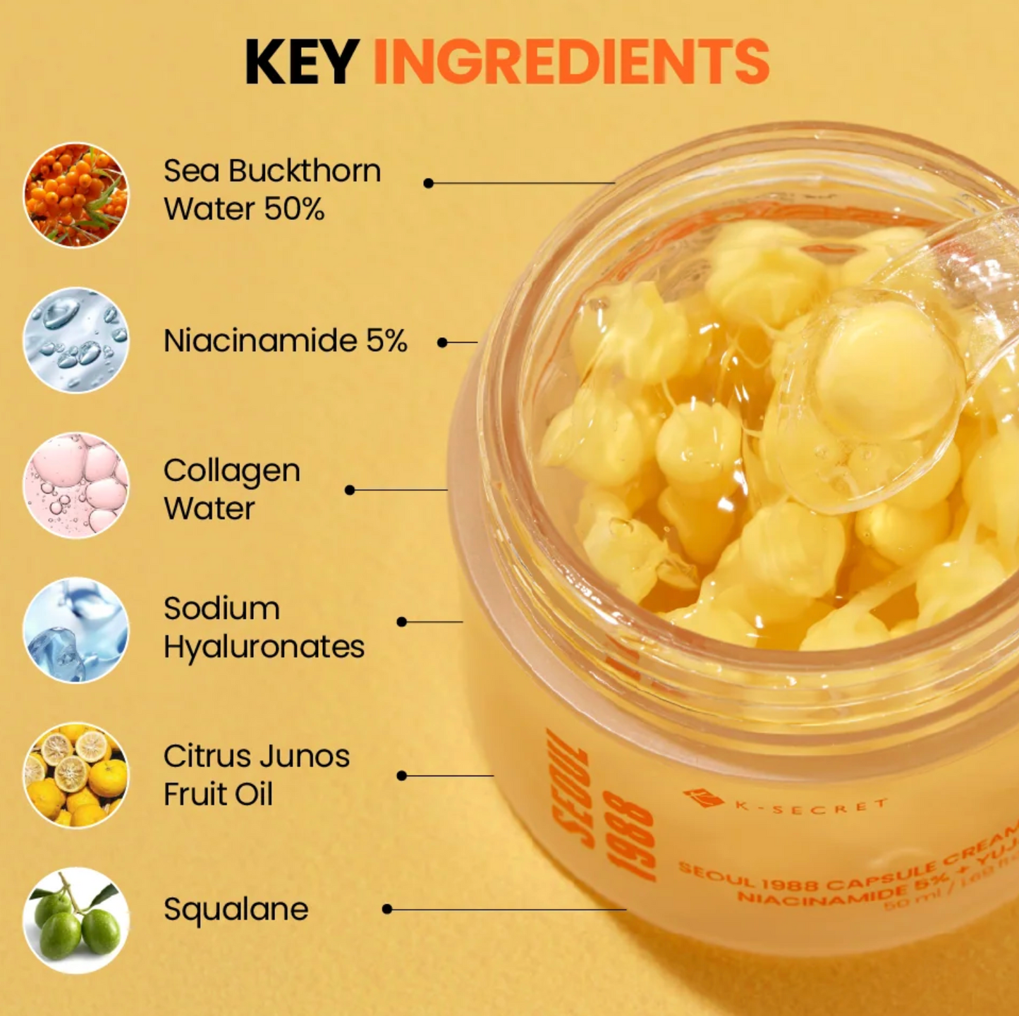 [KSECRET] Capsule Cream : Niacinamide 5% + Yuja 50ml