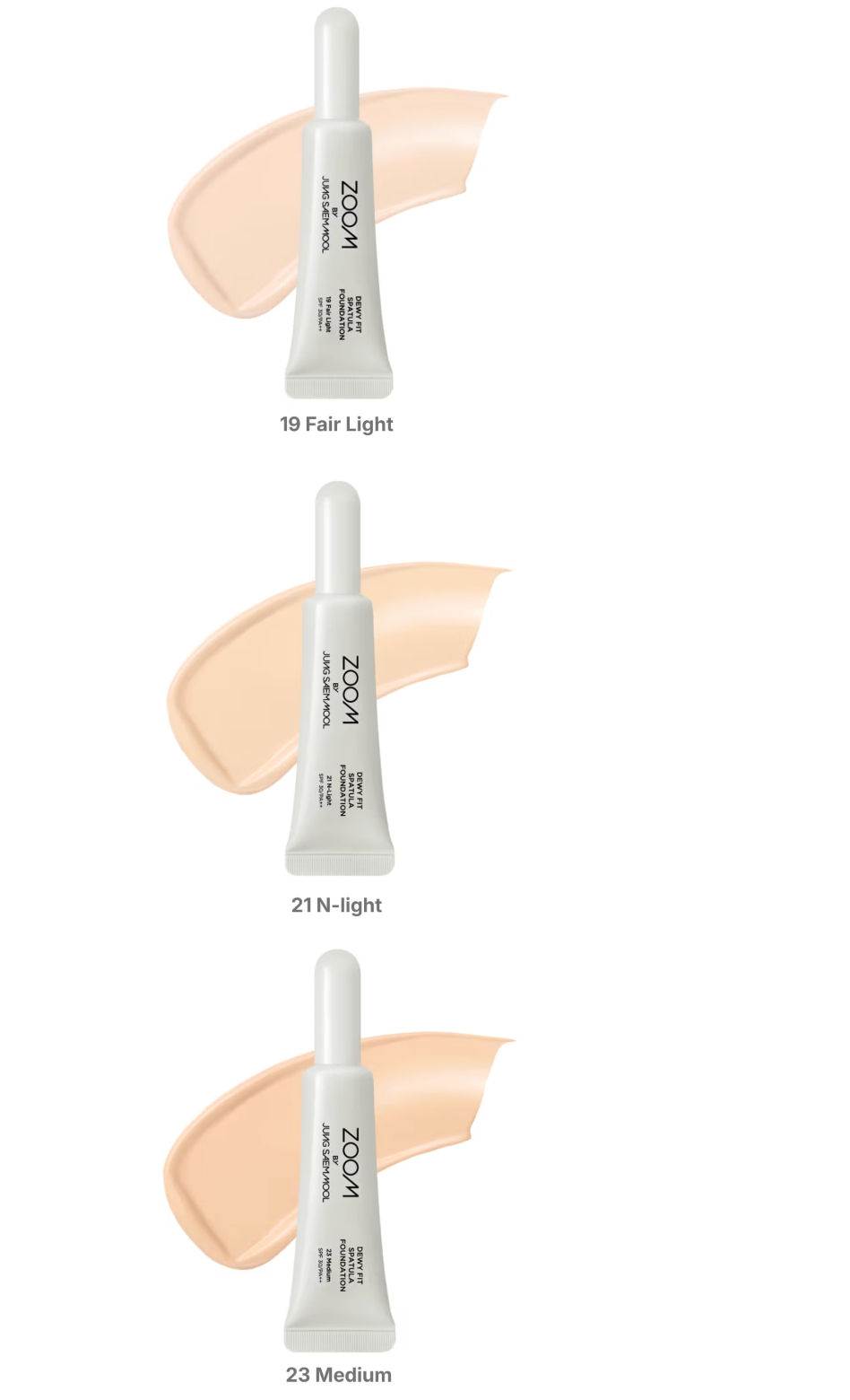 DAISO ZOOM BY JUNG SAEM MOOL Dewy Fit Spatula Foundation 25ml  - Supports a hydrated-looking radiance (Dewy Fit concept).