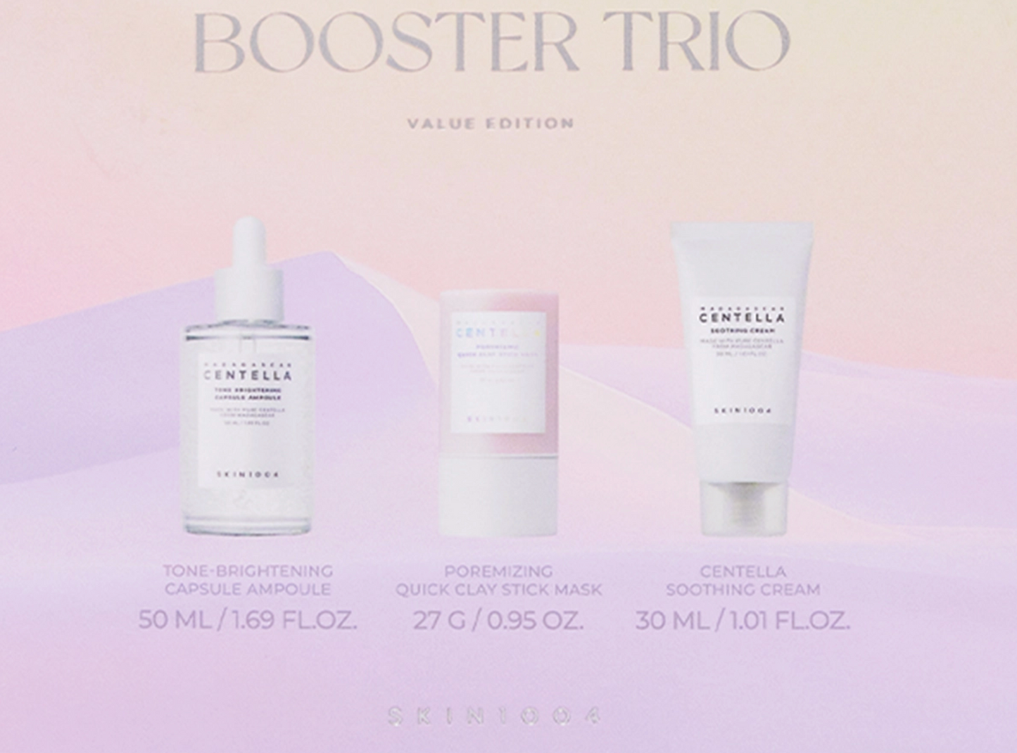 Skin1004 - Madagascar Centella Radiance Booster Trio (Ampoule + Mask + Cream)