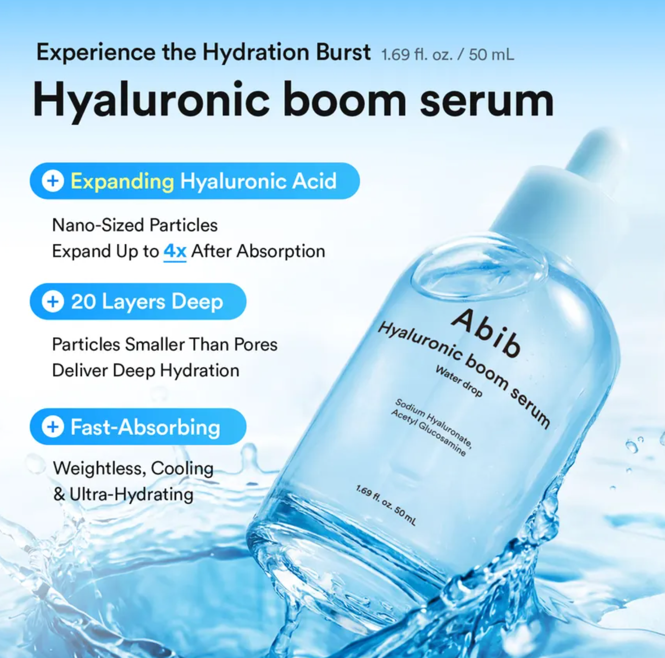 Abib - Hyaluronic Boom Serum Water Drop 50ml