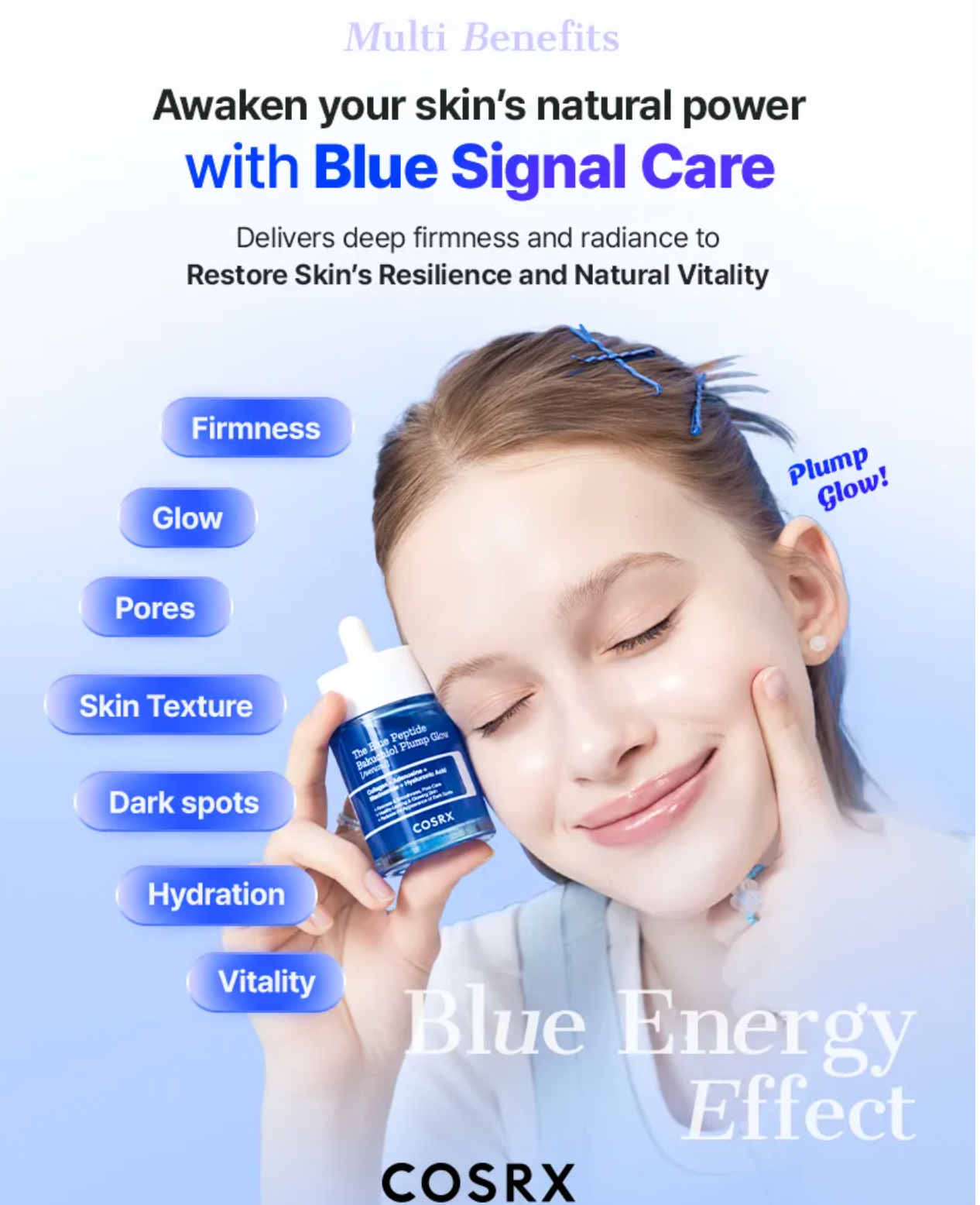 COSRX - The Blue Peptide Bakuchiol Plump Glow Serum