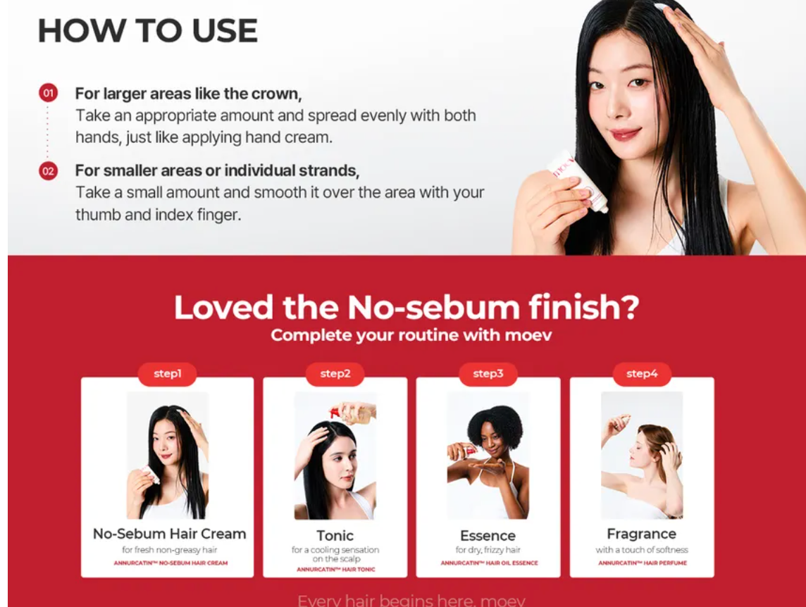 MOEV - Annurcatin No Sebum Hair Cream - 30g