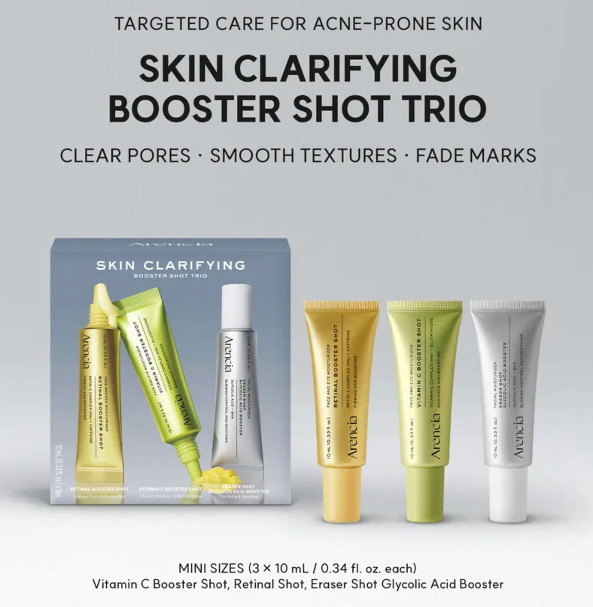 Arencia - Skin Clarifying Booster Shot Trio - 3 pcs