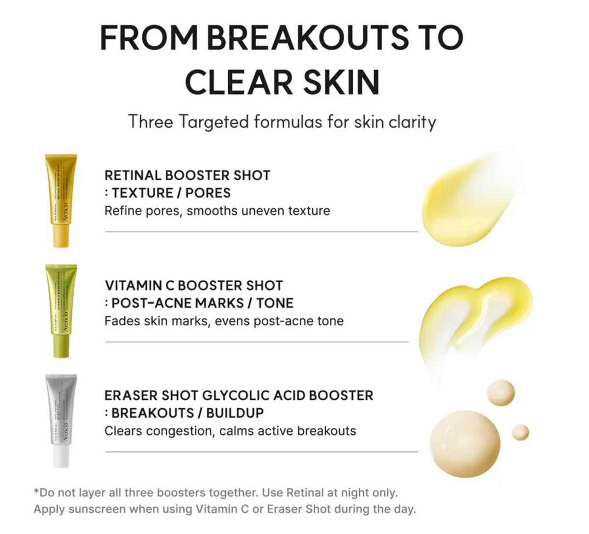 Arencia - Skin Clarifying Booster Shot Trio - 3 pcs